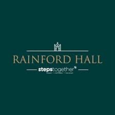 Rainford Hall logo on green background