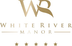 White River Manor logo with gold stars